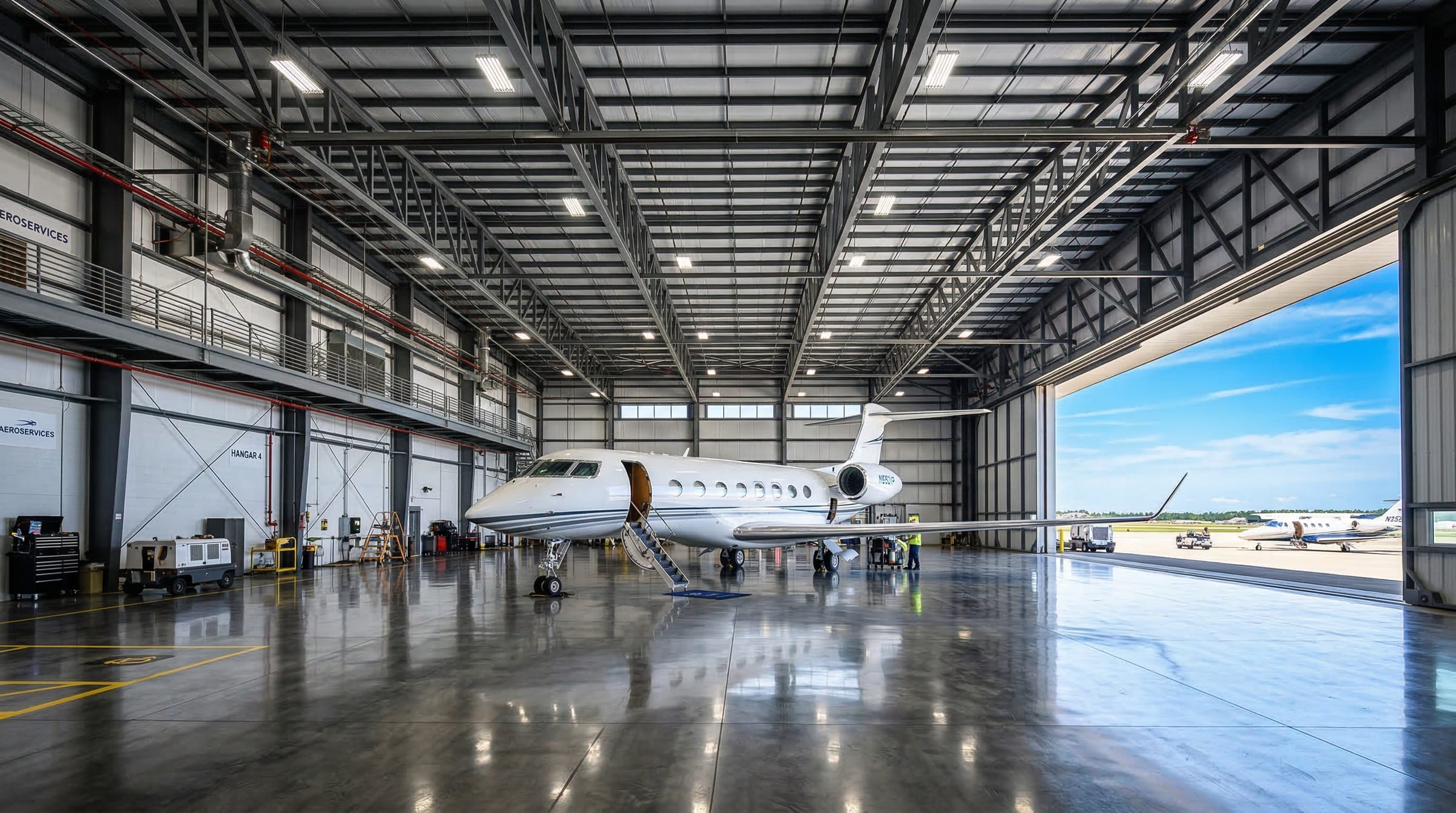 Design-Build — aviation hangar interior